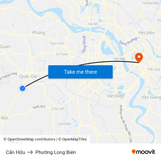 Cấn Hữu to Phường Long Biên map
