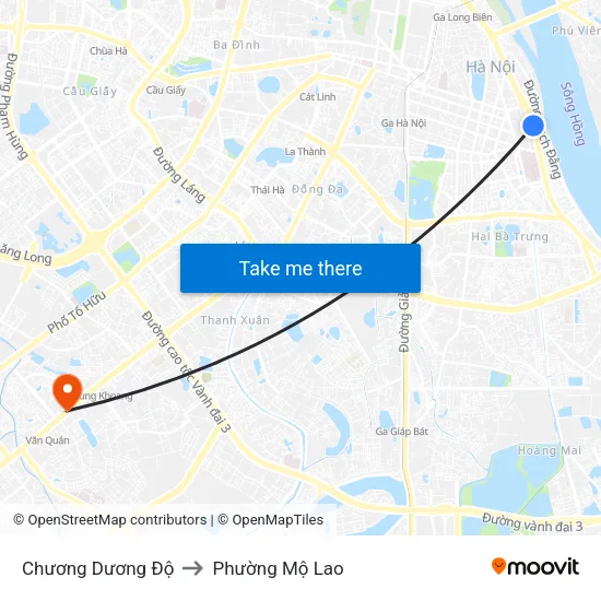 Chương Dương Độ to Phường Mộ Lao map