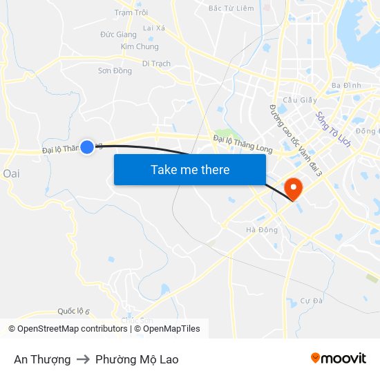 An Thượng to Phường Mộ Lao map
