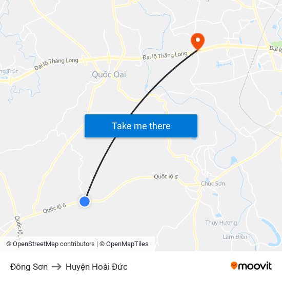 Đông Sơn to Huyện Hoài Đức map