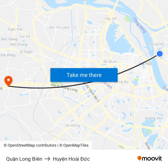 Quận Long Biên to Huyện Hoài Đức map