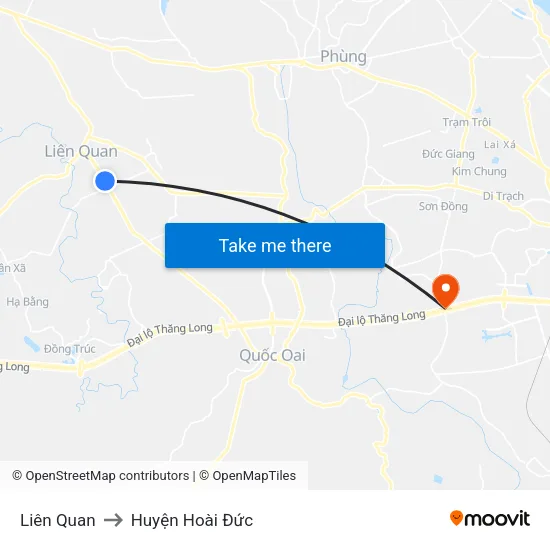 Liên Quan to Huyện Hoài Đức map