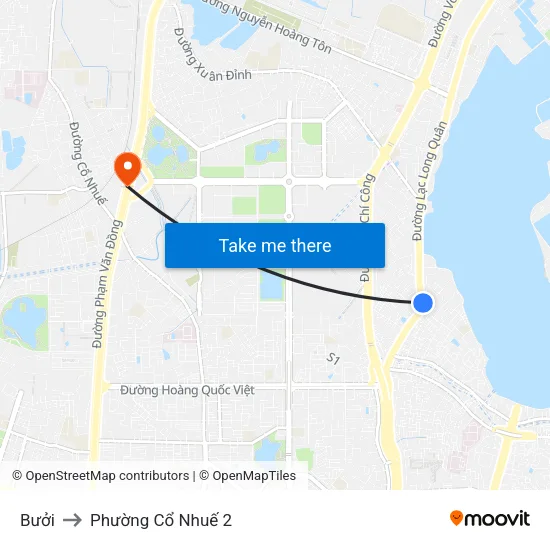Bưởi to Phường Cổ Nhuế 2 map