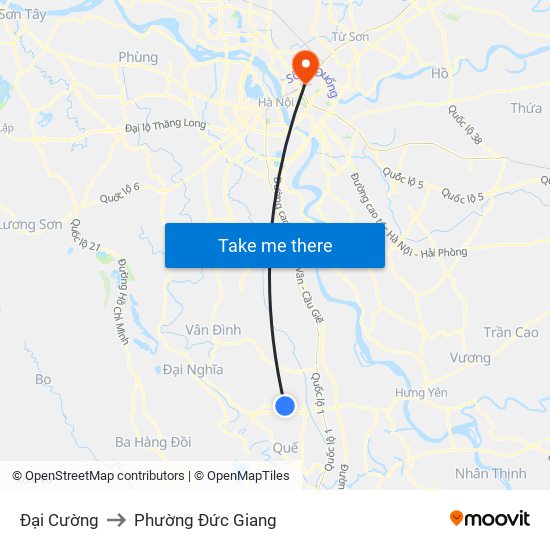 Đại Cường to Phường Đức Giang map