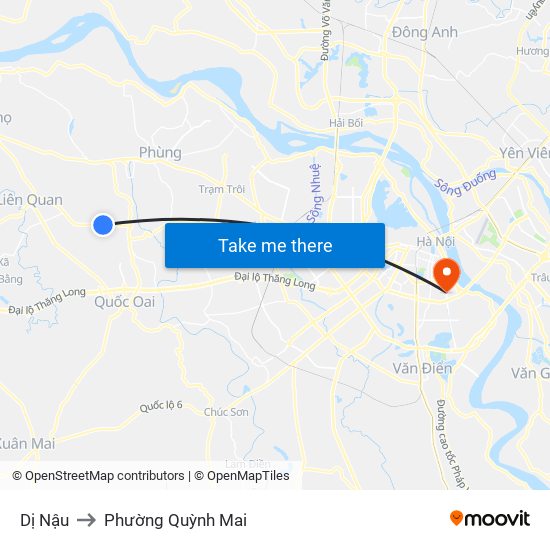 Dị Nậu to Phường Quỳnh Mai map