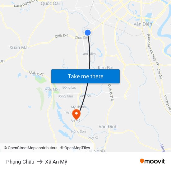 Phụng Châu to Xã An Mỹ map