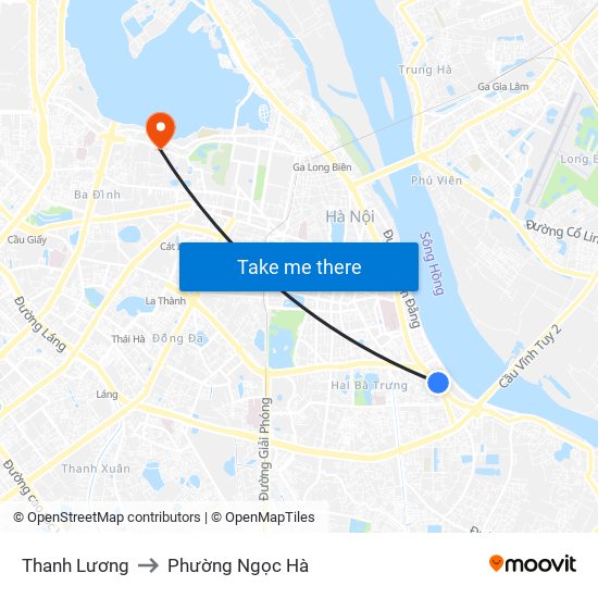 Thanh Lương to Phường Ngọc Hà map