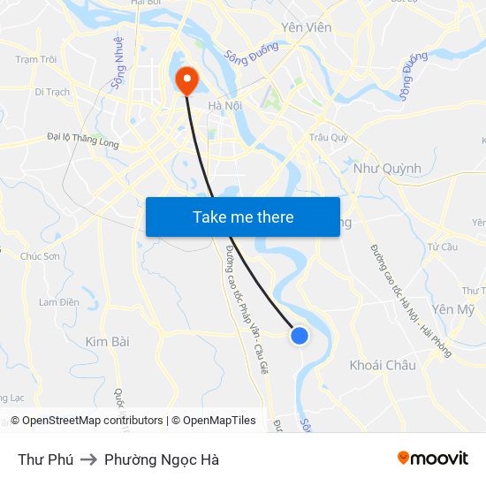 Thư Phú to Phường Ngọc Hà map