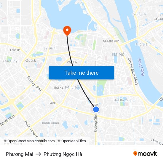 Phương Mai to Phường Ngọc Hà map