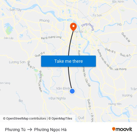 Phương Tú to Phường Ngọc Hà map