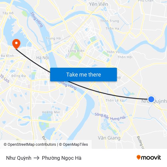 Như Quỳnh to Phường Ngọc Hà map