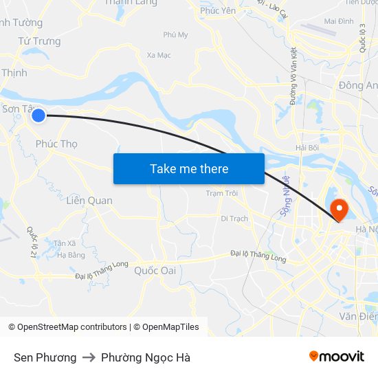 Sen Phương to Phường Ngọc Hà map