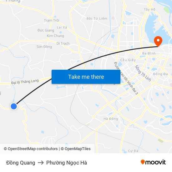 Đồng Quang to Phường Ngọc Hà map