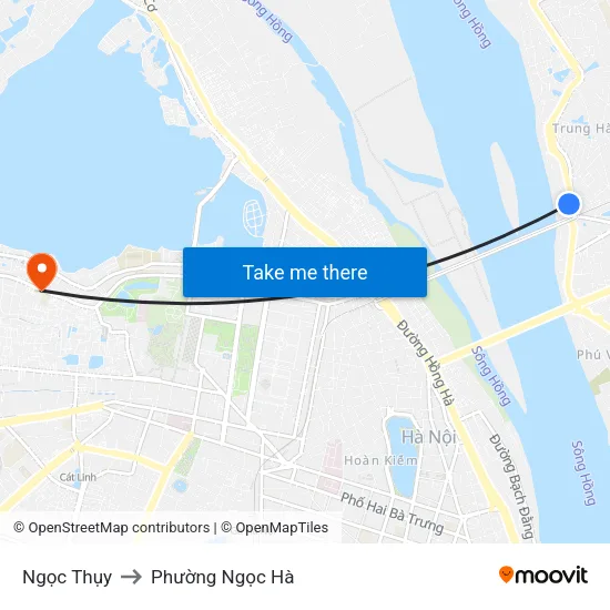 Ngọc Thụy to Phường Ngọc Hà map