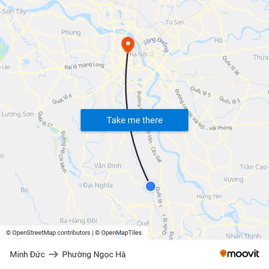 Minh Đức to Phường Ngọc Hà map