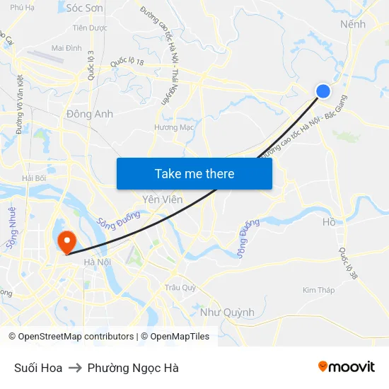 Suối Hoa to Phường Ngọc Hà map