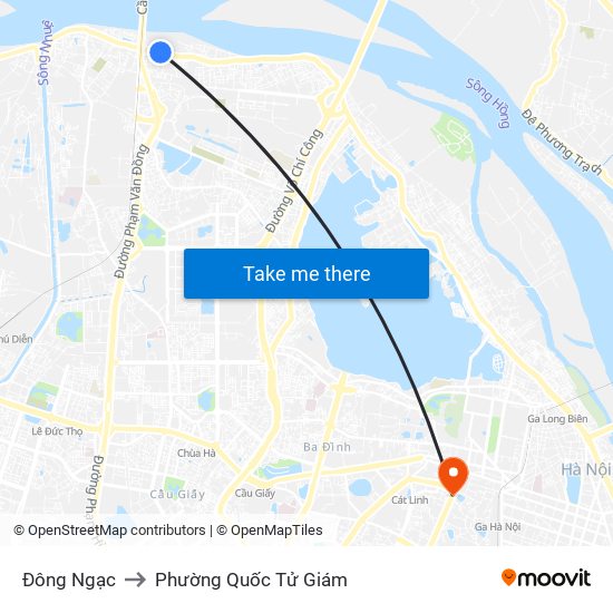 Đông Ngạc to Phường Quốc Tử Giám map