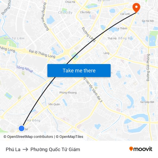 Phú La to Phường Quốc Tử Giám map