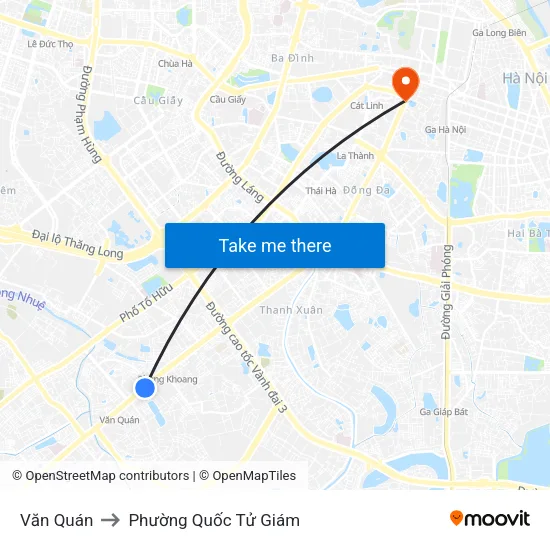 Văn Quán to Phường Quốc Tử Giám map