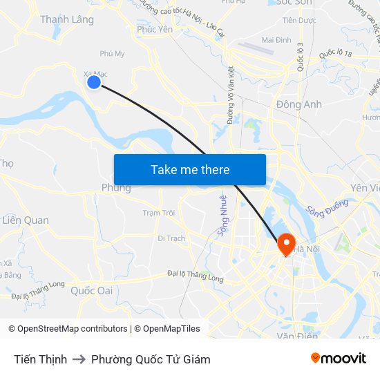 Tiến Thịnh to Phường Quốc Tử Giám map