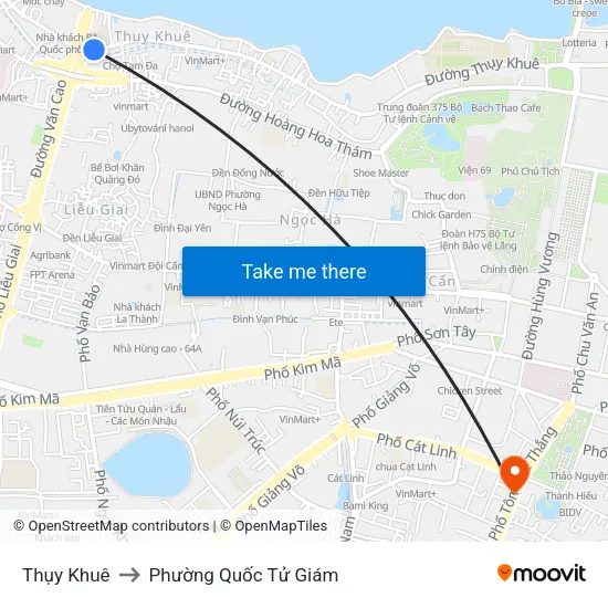 Thụy Khuê to Phường Quốc Tử Giám map