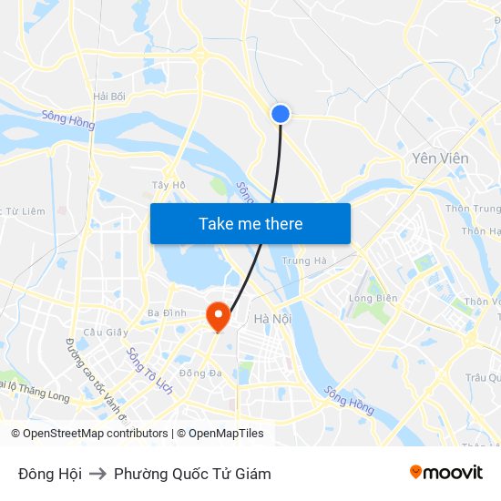 Đông Hội to Phường Quốc Tử Giám map