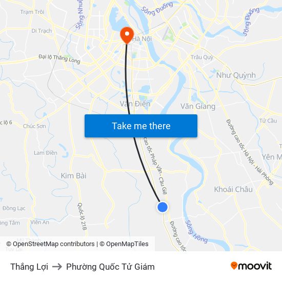 Thắng Lợi to Phường Quốc Tử Giám map