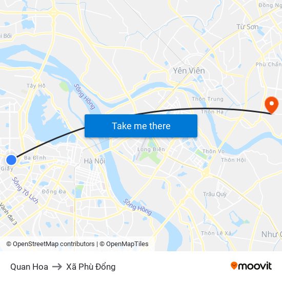 Quan Hoa to Xã Phù Đổng map