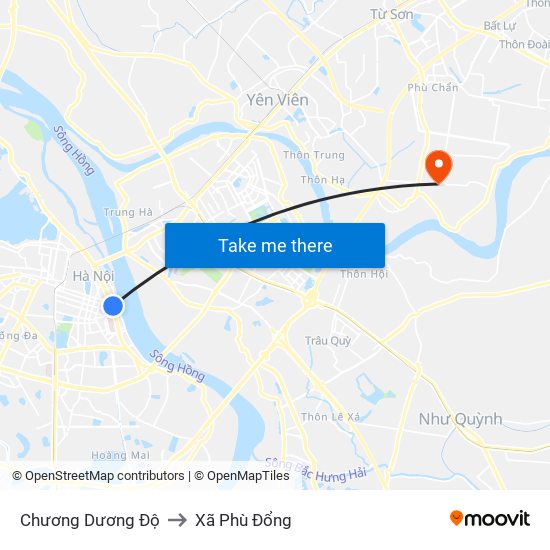 Chương Dương Độ to Xã Phù Đổng map