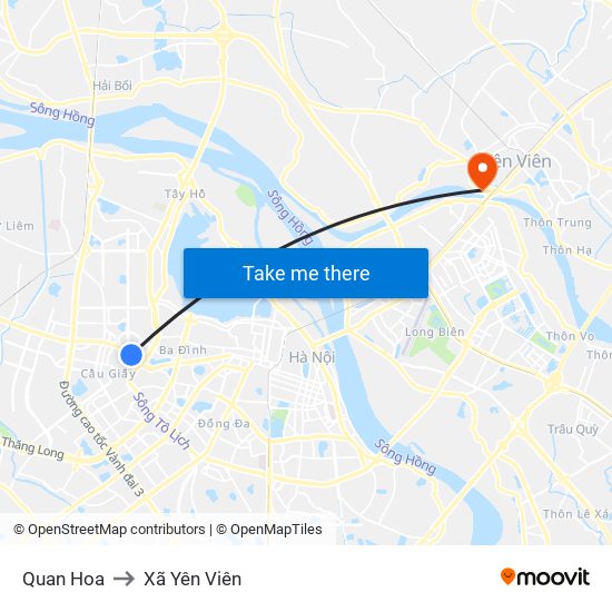 Quan Hoa to Xã Yên Viên map