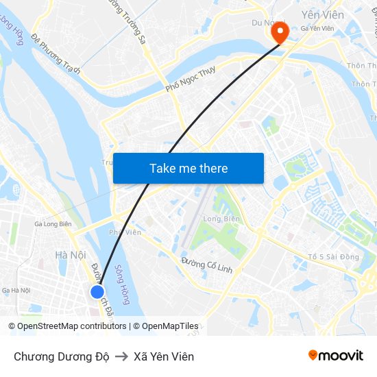 Chương Dương Độ to Xã Yên Viên map