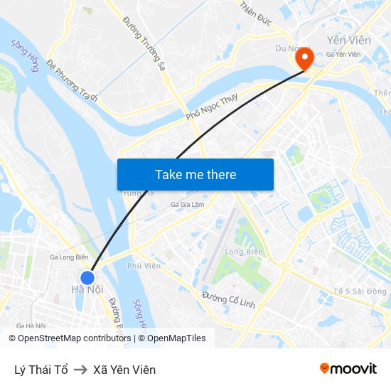 Lý Thái Tổ to Xã Yên Viên map