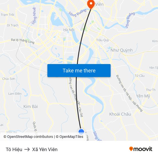 Tô Hiệu to Xã Yên Viên map