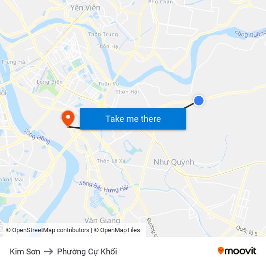 Kim Sơn to Phường Cự Khối map