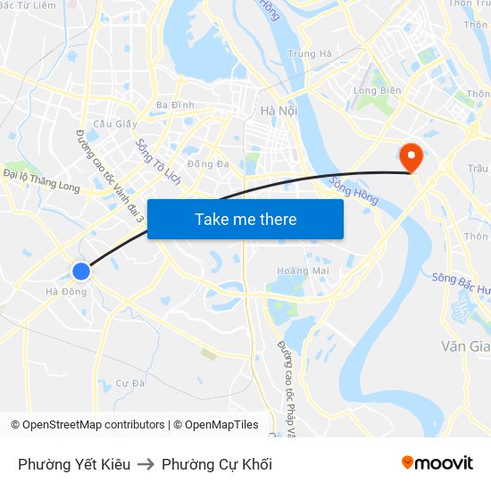 Phường Yết Kiêu to Phường Cự Khối map