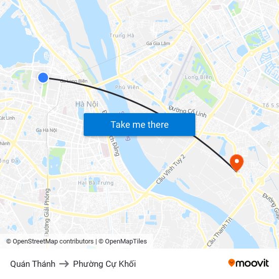 Quán Thánh to Phường Cự Khối map