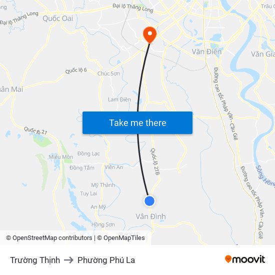 Trường Thịnh to Phường Phú La map