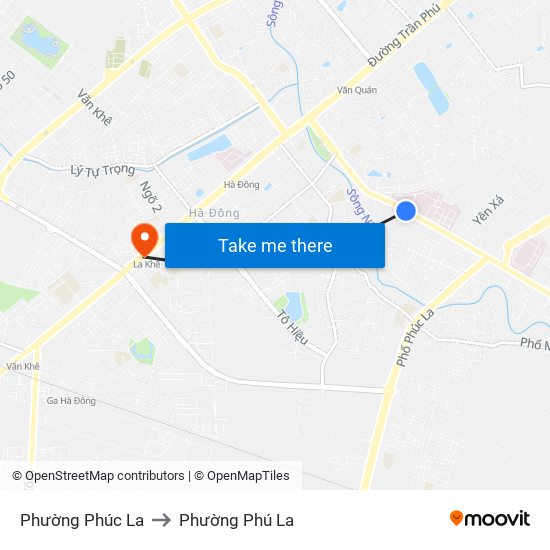 Phường Phúc La to Phường Phú La map