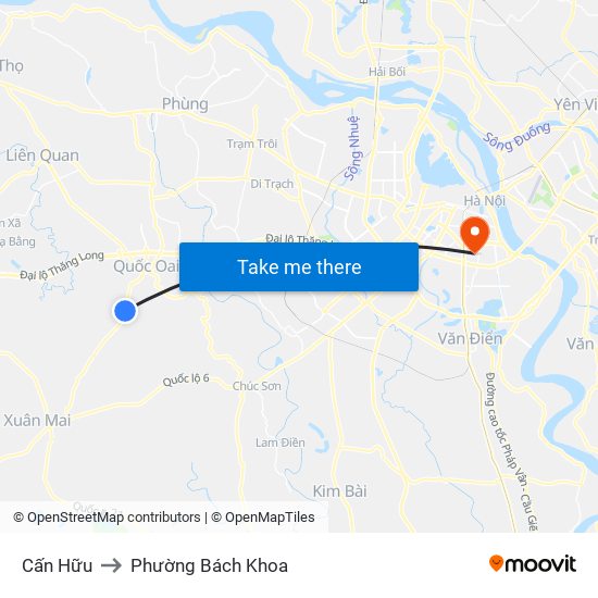 Cấn Hữu to Phường Bách Khoa map