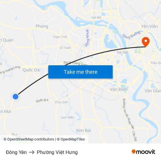 Đông Yên to Phường Việt Hưng map