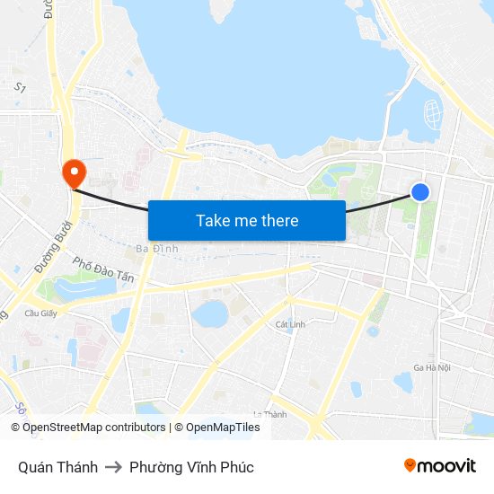 Quán Thánh to Phường Vĩnh Phúc map