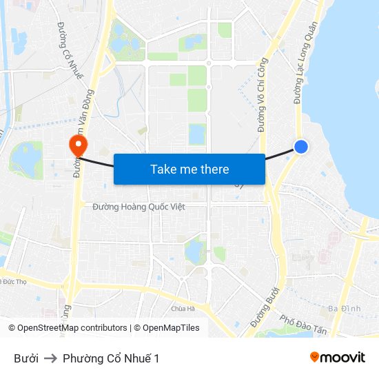 Bưởi to Phường Cổ Nhuế 1 map