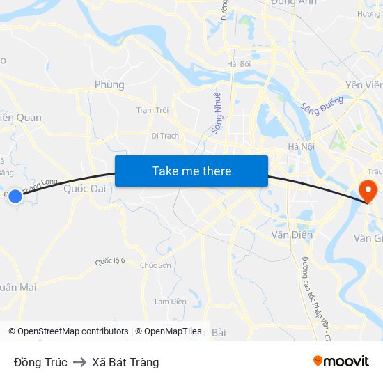 Đồng Trúc to Xã Bát Tràng map