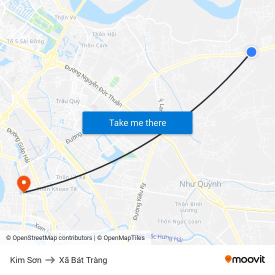 Kim Sơn to Xã Bát Tràng map