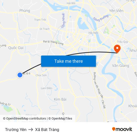 Trường Yên to Xã Bát Tràng map