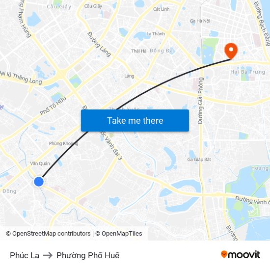 Phúc La to Phường Phố Huế map