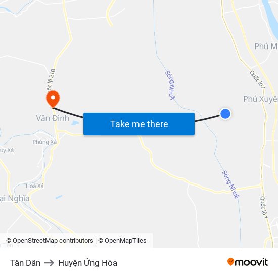 Tân Dân to Huyện Ứng Hòa map