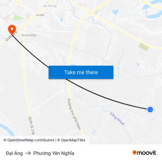 Đại Áng to Phường Yên Nghĩa map