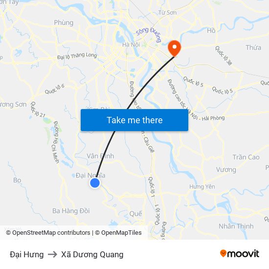 Đại Hưng to Xã Dương Quang map