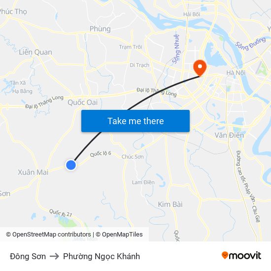 Đông Sơn to Phường Ngọc Khánh map